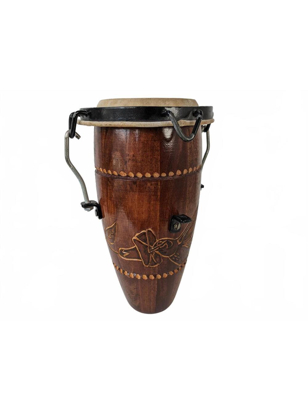 Carved Mini Conga Drum Mexico 10in Skin Latin Percussion
